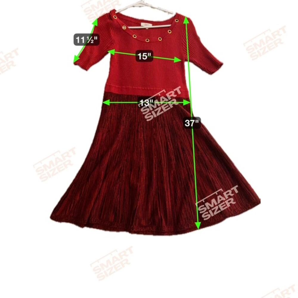 Flowy Red Knitted Dress By Candie's Size XLarge - Picture 3 of 7